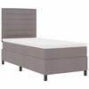 vidaXL Boxspringbett mit Matratze mit Kopfteil Taupe 90 x 200 cm Stoff