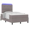 vidaXL Boxspringbett mit Matratze Taupe 120 x 190 cm Stoff