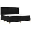 vidaXL Boxspringbett mit Matratze Schwarz 200 x 200 cm Stoff