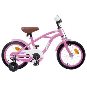 vidaXL Kinderfahrrad 16 Zoll f&uuml;r 4-6 Jahre alt Hellrosa