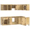 vidaXL Schrank mit Regal SKI 10 pcs Honigbraun Massives Kiefernholz