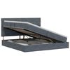 vidaXL Aufbewahrungsbett mit Matratze Dunkelgrau 200 x 200 cm Samt