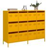 vidaXL Sideboard Senfgelb 135x39x103,5 cm Kaltgewalzter Stahl