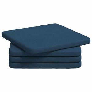 vidaXL Sitzkissen 4 pcs Blau 40 x 40 x 3 cm Stoff