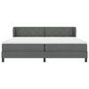 vidaXL Boxspringbett mit Matratze Dunkelgrau 200 x 200 cm Stoff
