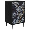 vidaXL Nachttisch DOKKUM Schwarz Eichen-Optik 36 x 33 x 61 cm