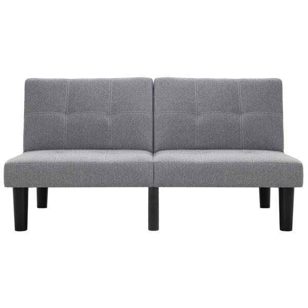 vidaXL 2-Sitzer-Sofa Hellgrau Stoff