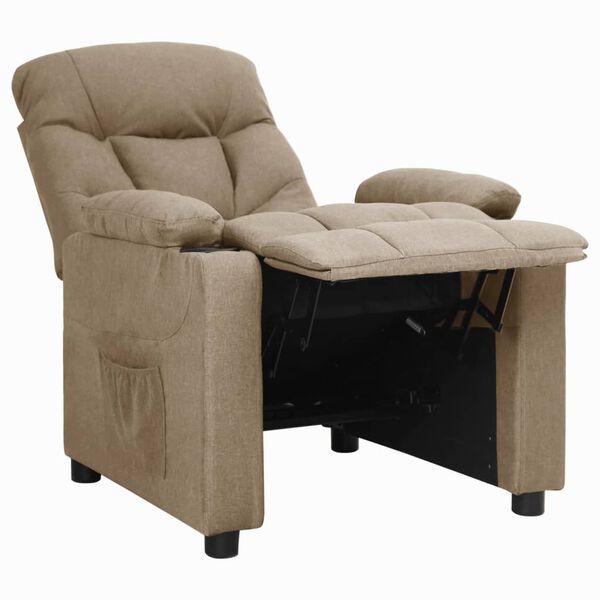 vidaXL Relaxsessel Taupe Stoff