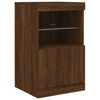 vidaXL Sideboard mit LED-Leuchten Braun Eichen-Optik 162x37x67 cm