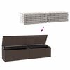 vidaXL Garten-Auflagenbox Braun 220x50x58 cm Poly Rattan