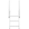 vidaXL 3-Stufen Dockleiter Silber 58 x 77 x 144 cm Aluminium