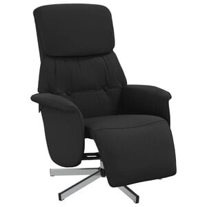 vidaXL Relaxsessel mit Fu&szlig;teil Schwarz Stoff