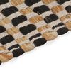 vidaXL Handgewebtes Badematten-Set Jute Stoff Natur und Schwarz