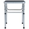 vidaXL Klappbarer Campingtisch Grau Aluminium 60x45 cm