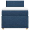 vidaXL Boxspringbett mit Matratze Blau 80x200 cm Stoff