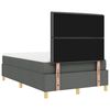 vidaXL Boxspringbett mit Matratze Dunkelgrau 120 x 200 cm Stoff