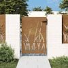vidaXL Gartentor 85x125 cm Cortenstahl Gras-Design