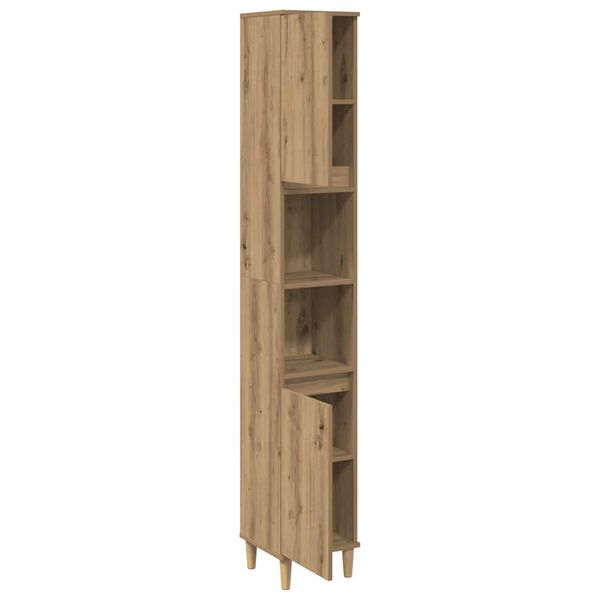 vidaXL Badschrank Artisan-Eiche 30x30x190 cm Holzwerkstoff