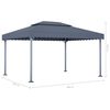 vidaXL Pavillon mit LED-Lichterkette 400x300 cm Anthrazit Aluminium