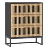 vidaXL Sideboard Schwarz 60x30x75 cm Holzwerkstoff