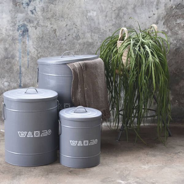 LABEL51 W&auml;schebeh&auml;lter 26x26x33 cm S Antik-Schwarz