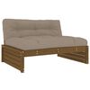 vidaXL 5-tlg. Garten-Lounge-Set mit Kissen Honigbraun Massivholz
