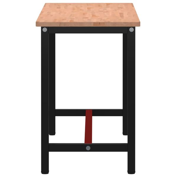 vidaXL Werkbank 150x55x81,5 cm Massivholz Buche und Metall