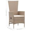 vidaXL 5-tlg. Garten-Essgruppe Beige