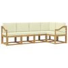vidaXL Outdoor-Sofagarnitur mit Kissen 5 pcs Wei&szlig; und Creme