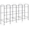 vidaXL Kistenregal f&uuml;r 12 Kisten Silbern 190x33x116 cm Stahl