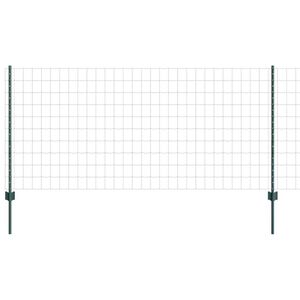 vidaXL Euro-Zaun mit Pfosten 25 x 1 m PVC-beschichteter Stahl Gr&uuml;n