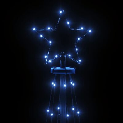 vidaXL LED-Weihnachtsbaum Kegelform Blau 108 LEDs 70x180 cm