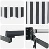 vidaXL Markise Einziehbar Anthrazit und Wei&szlig; 3x2,5 m Stoff & Aluminium