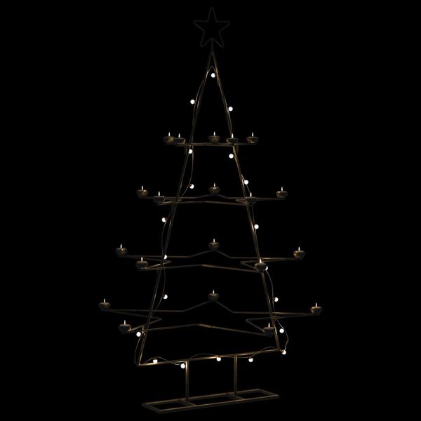 vidaXL Metall-Weihnachtsbaum für Dekorationen Schwarz 140 cm