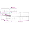 vidaXL Bettgestell ohne Matratze R&auml;uchereiche 140x200 cm Holzwerkstoff