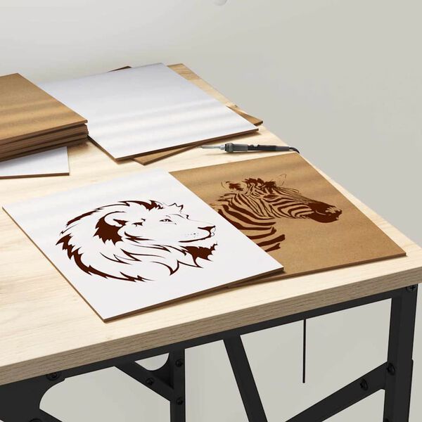 vidaXL Dekoplatten 50 pcs Weiß 15 x 21 x 0.3 cm Holzwerkstoff