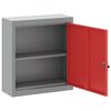 vidaXL Werkzeugschrank mit Regal Rot und Grau 50 x 20 x 55 cm