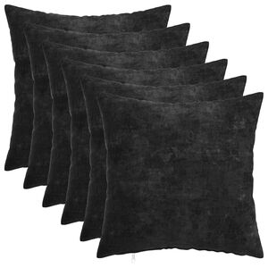 vidaXL Kissen 6 stk. HEERLEN Anthrazit 35 x 35 cm Chenille-Stoff