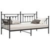 vidaXL Tagesbettrahmen Schwarz 107 x 203 cm Stahl