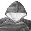 vidaXL Decken-Hoodie Dunkelgrau M Fleece und Flanell