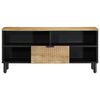 vidaXL TV-Schrank Braun 100x33x46 cm Massivholz Mango