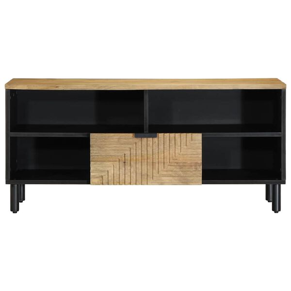 vidaXL TV-Schrank Braun 100x33x46 cm Massivholz Mango