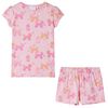 Kinderpyjama mit Kurzen &Auml;rmeln Hellrosa 104
