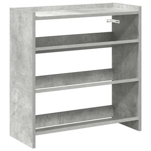 vidaXL Schuhregal Betongrau 60x25x62 cm Holzwerkstoff