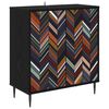 vidaXL Sideboard OMMEN Schwarz Eichen-Optik 69 x 33 x 76 cm
