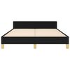 vidaXL Bettgestell ohne Matratze Schwarz 140x200 cm Stoff