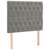 vidaXL Boxspringbett mit Matratze Hellgrau 90x190 cm Samt