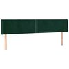 vidaXL Kopfteil mit Ohren Dunkelgr&uuml;n 183x16x78/88 cm Samt