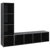 vidaXL TV-Schr&auml;nke 2 Stk. Hochglanz-Grau 142,5x35x36,5cm Holzwerkstoff