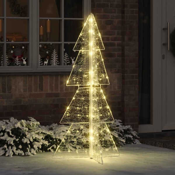 vidaXL Weihnachtsbaum mit 160 LEDs Warmes Wei&szlig; 150 cm Acryl
